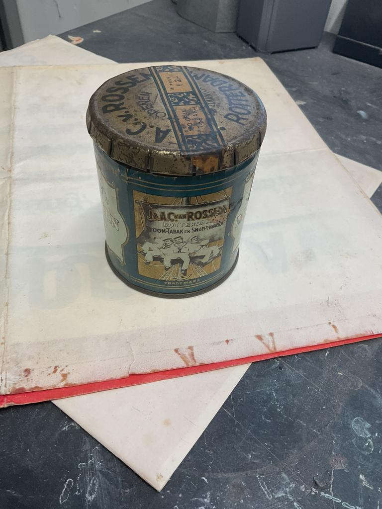 Blikje van rossum tabak rotterdam, Verzamelen, Ophalen of Verzenden, Zo goed als nieuw, Overige
