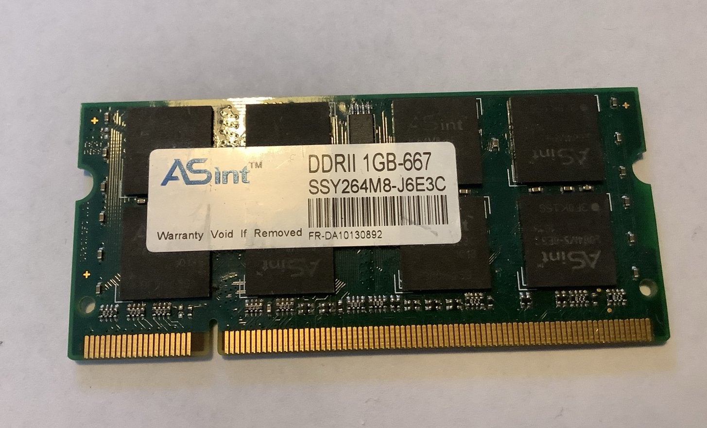 ASint 1GB DDR2 667MHz SODIMM Laptop Geheugenmodule, Ophalen of Verzenden, DDR2, Laptop, Gebruikt