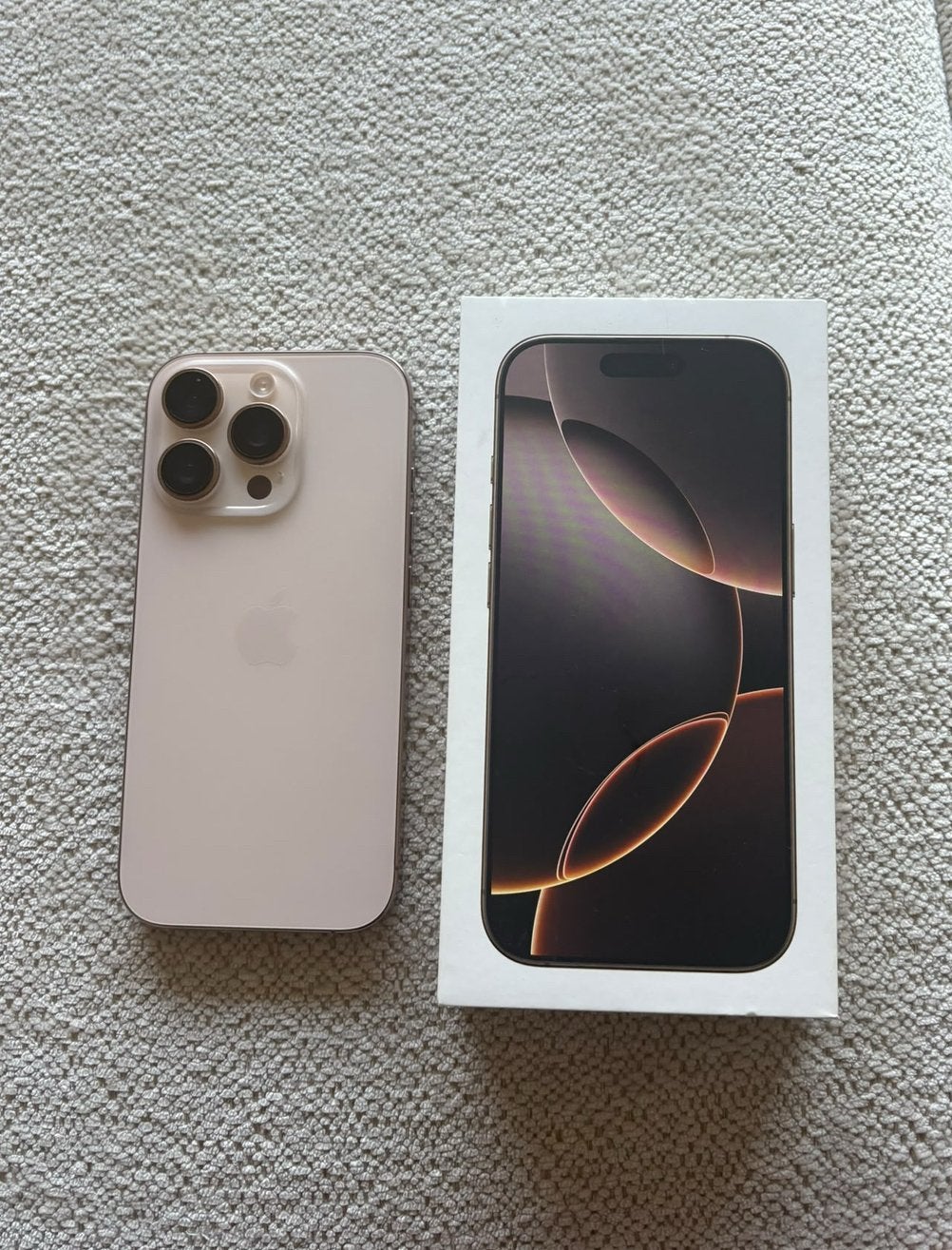 Iphone 16 pro, desert titanium, 128GB