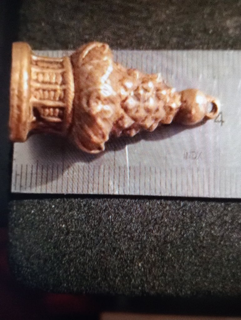 goud kleurige Pommel  voor Degen/Zwaard/Dolk, Verzamelen, Ophalen of Verzenden, Overige soorten, Nederland, Zwaard of Sabel