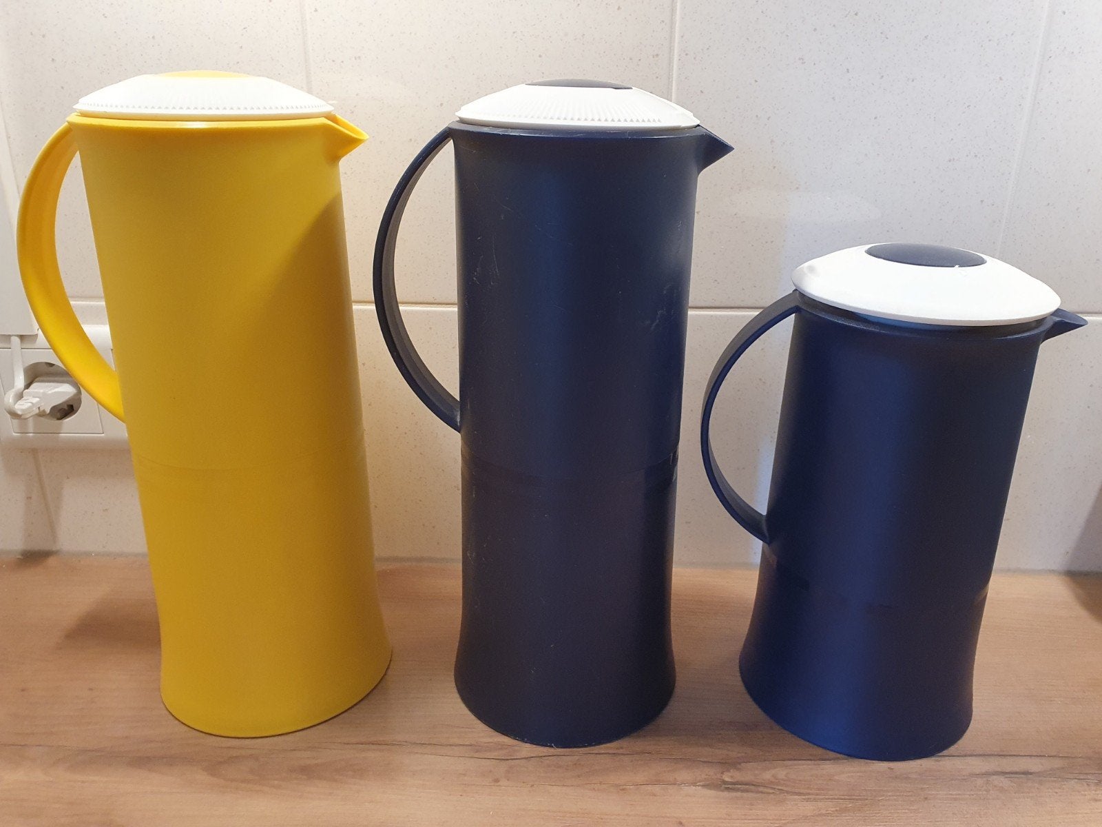 Thermoskan Tupperware 1 liter en 0,6 liter, Ophalen of Verzenden, Zo goed als nieuw