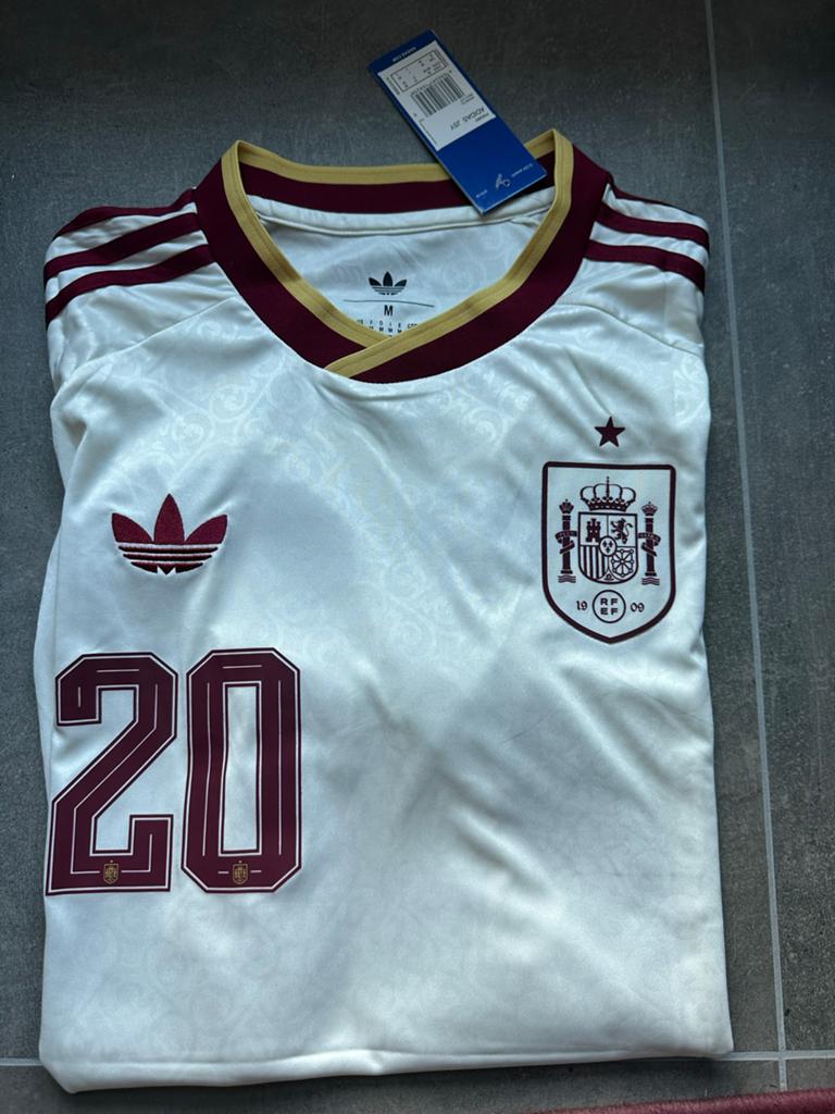 Pedri 20 Spanje WK Thuisshirt Maat M, Maat 48/50 (M), Wit, Nieuw, Ophalen of Verzenden