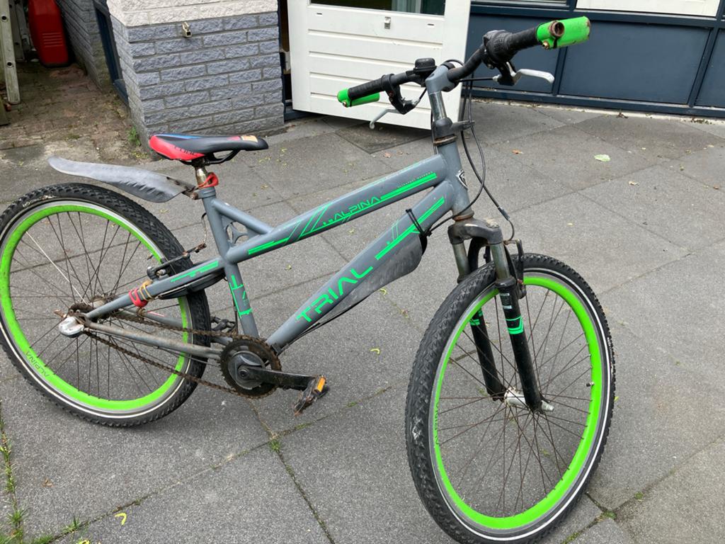 Alpina Trial Mountainbike - Grijs/Groen 26 inch, Gebruikt, Hardtail, 45 tot 49 cm, Ophalen