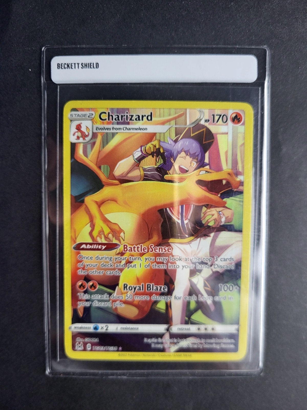 Charizard 170 HP Pokémon Kaart - Battle Sense, Verzenden, Zo goed als nieuw, Losse kaart