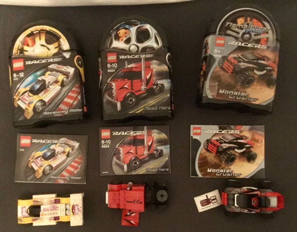 Lego Racers - 8131 + 8664 + 8642, Lego, Ophalen of Verzenden, Zo goed als nieuw, Racers