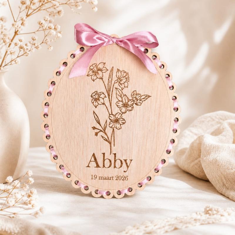 Naambord - De Perfecte Kraamcadeaus! - Handgemaakt, Kinderen en Baby's, Kraamcadeaus en Geboorteborden, Ophalen of Verzenden, Nieuw