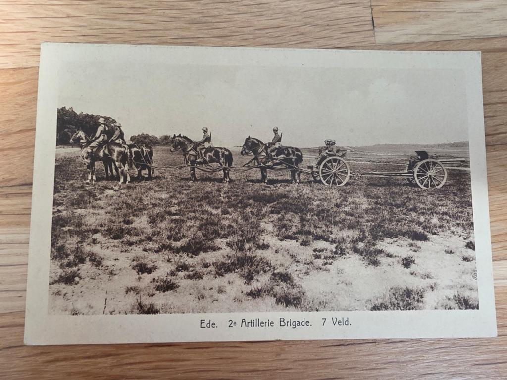 Oude ansichtkaart Ede 2e Artillerie Brigade 7 Veld, Ophalen of Verzenden, 1920 tot 1940, Gelopen, Gelderland