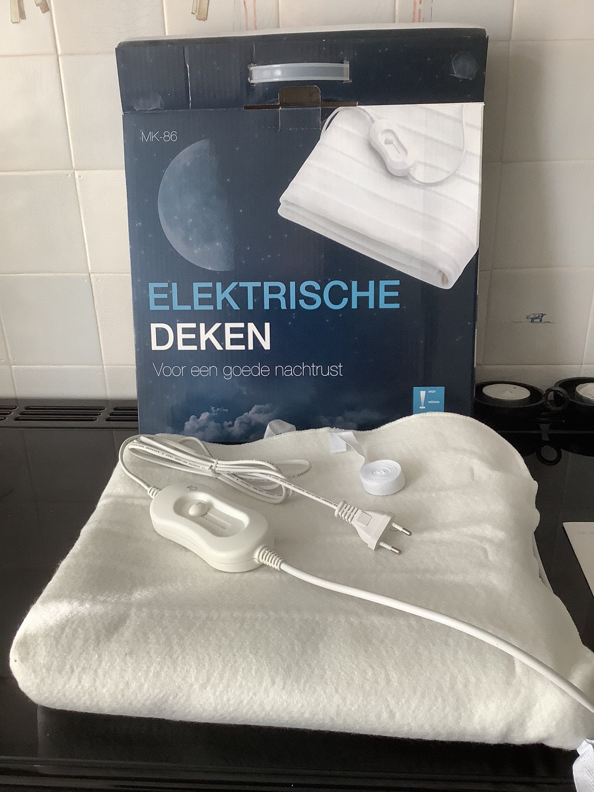 Elektrische deken, 1-persoons NIEUW, Huis en Inrichting, Slaapkamer | Beddengoed, Nieuw, Deken of Dekbed, Eenpersoons, Wit, Wasbaar