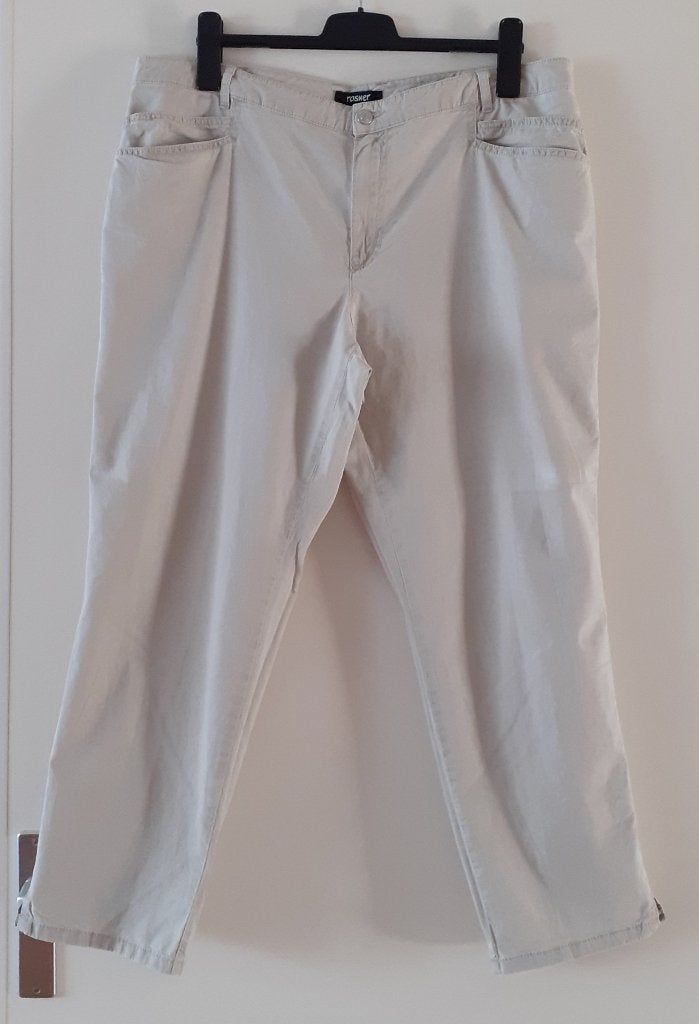 Nieuwe licht beige Rosner broek, 100% katoen, maat 50., Beige, Maat 46/48 (XL) of groter, Nieuw, Ophalen of Verzenden