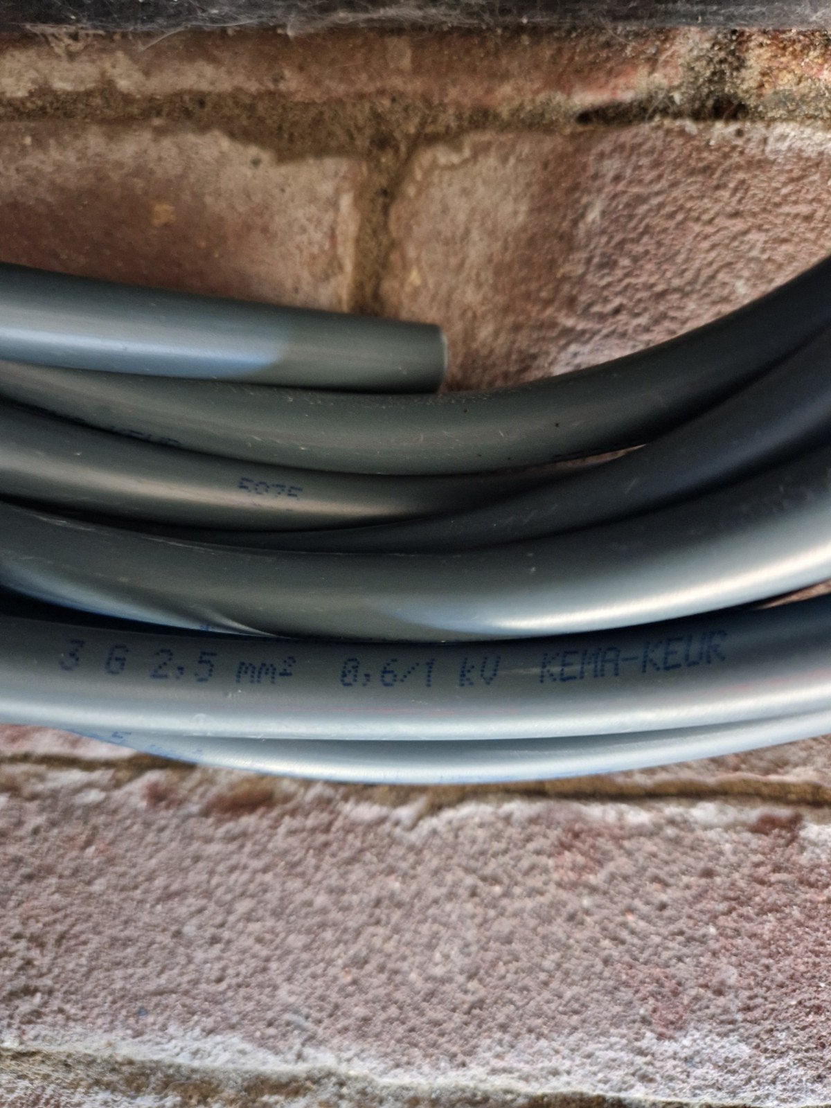 YMVK kabel 3 x 2.5 lengte 6 meter, Ophalen of Verzenden, Kabel of Snoer