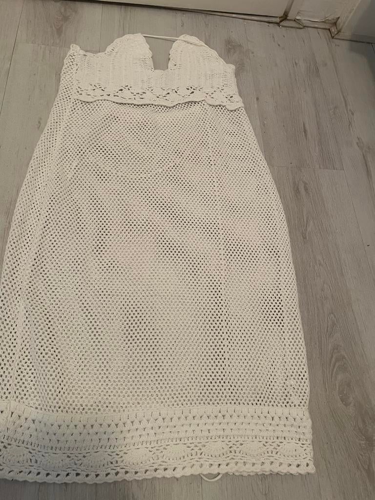 Gehaakte Maxi jurk. Pimkie, Wit, Maat 42/44 (L), Ophalen of Verzenden, Zo goed als nieuw