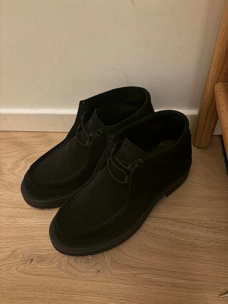 COS suede moccasins - Lace up Ankle Boots, Zwart, Lage of Enkellaarzen, Ophalen of Verzenden, Zo goed als nieuw