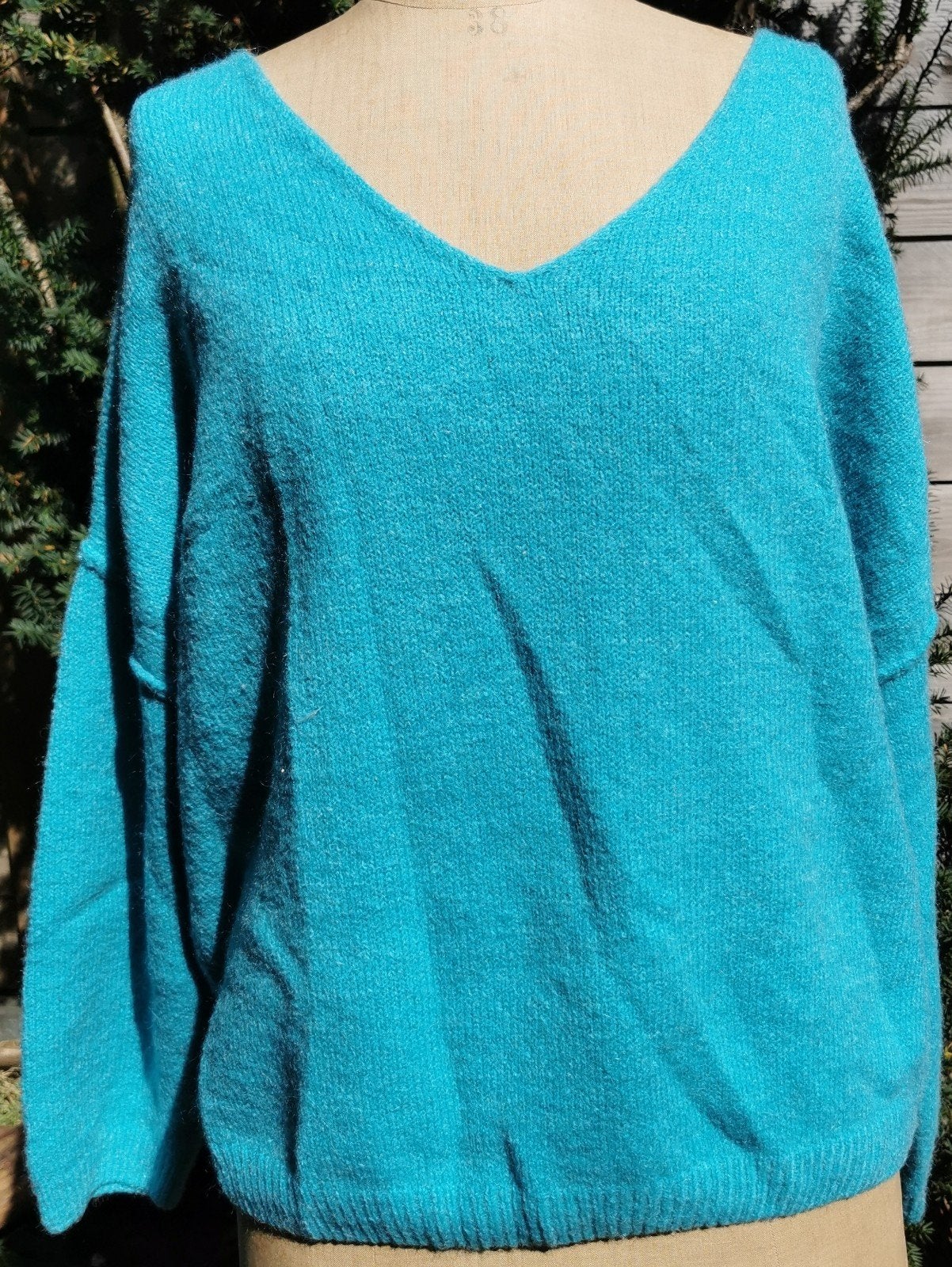 Esqualo turquoise trui maat L, Kleding | Dames, Truien en Vesten, Blauw, Maat 42/44 (L), Esqualo, Ophalen of Verzenden
