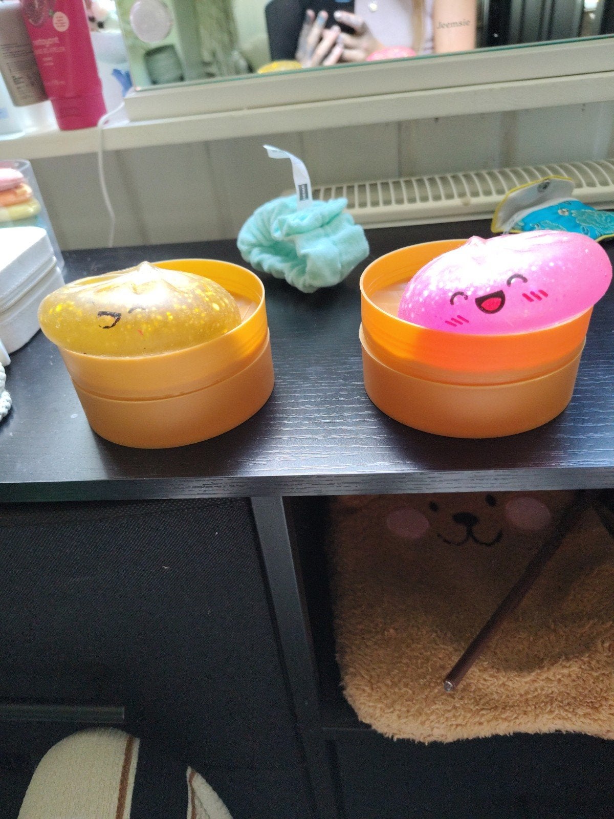 2 dumplings squishies met doosje van de Intertoys, Ophalen of Verzenden, Gebruikt, Jongen of Meisje