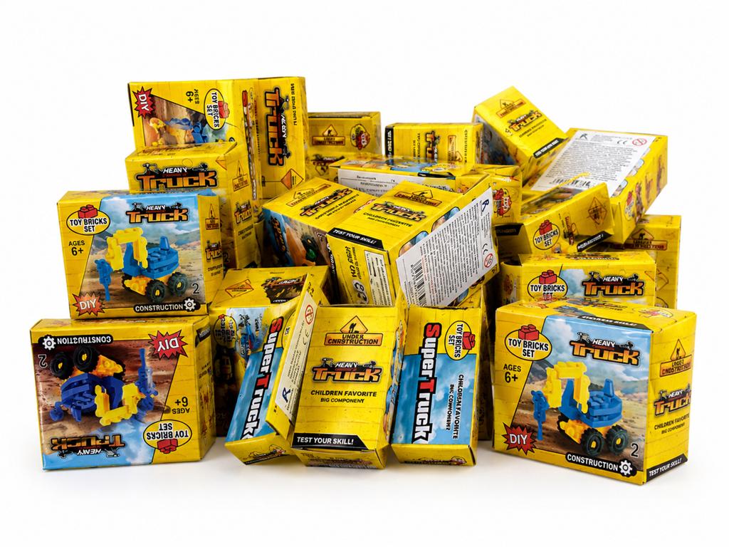 Partij Heavy Truck Toy Bricks Set bouwset 4 var. - 90+ stuks, Kinderen en Baby's, Speelgoed | Bouwstenen, Overige merken, ., Nieuw