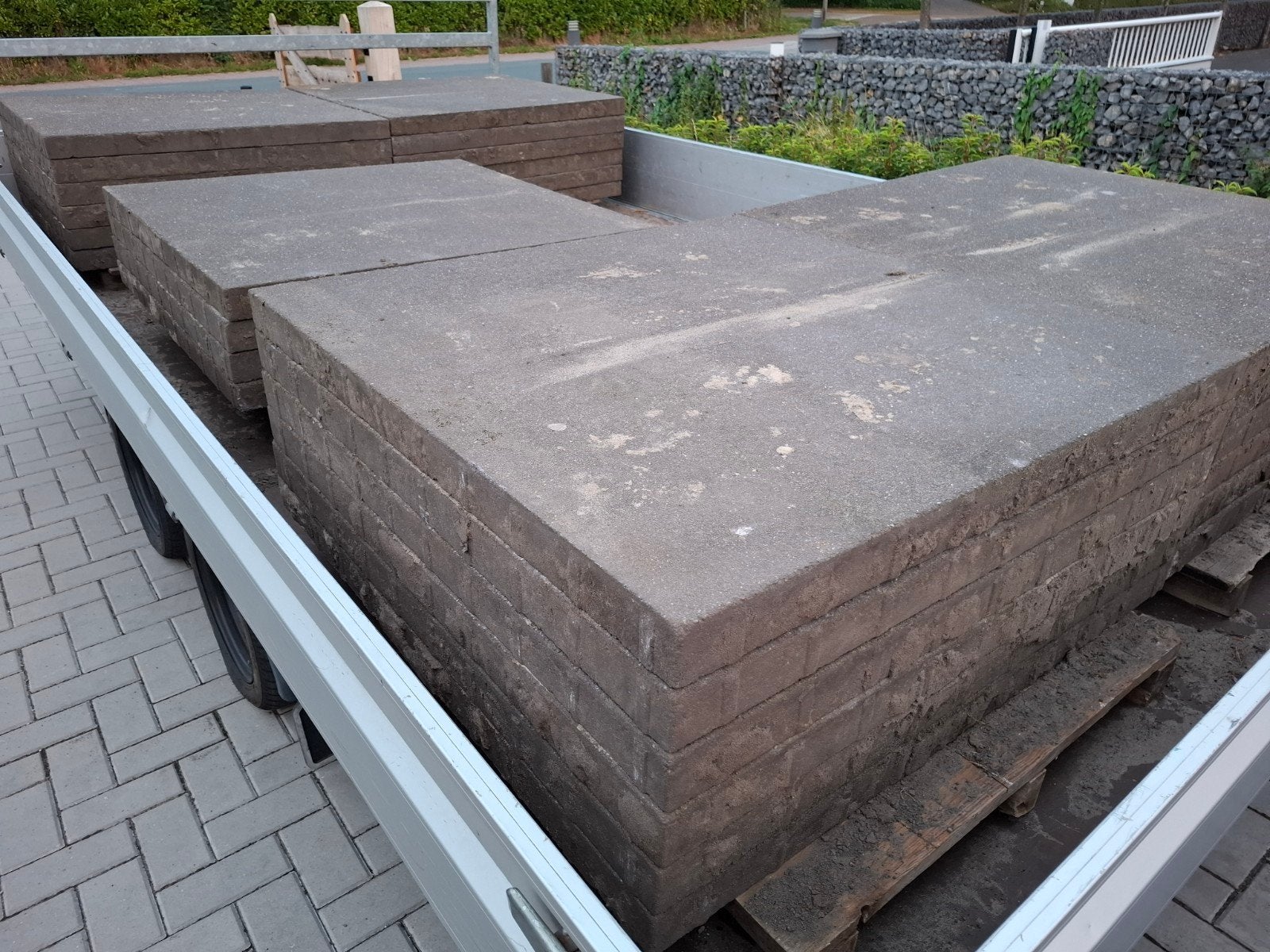 28m² 100x100 terrastegels, Tuin en Terras, Ophalen, Gebruikt, 10 m² of meer, Beton