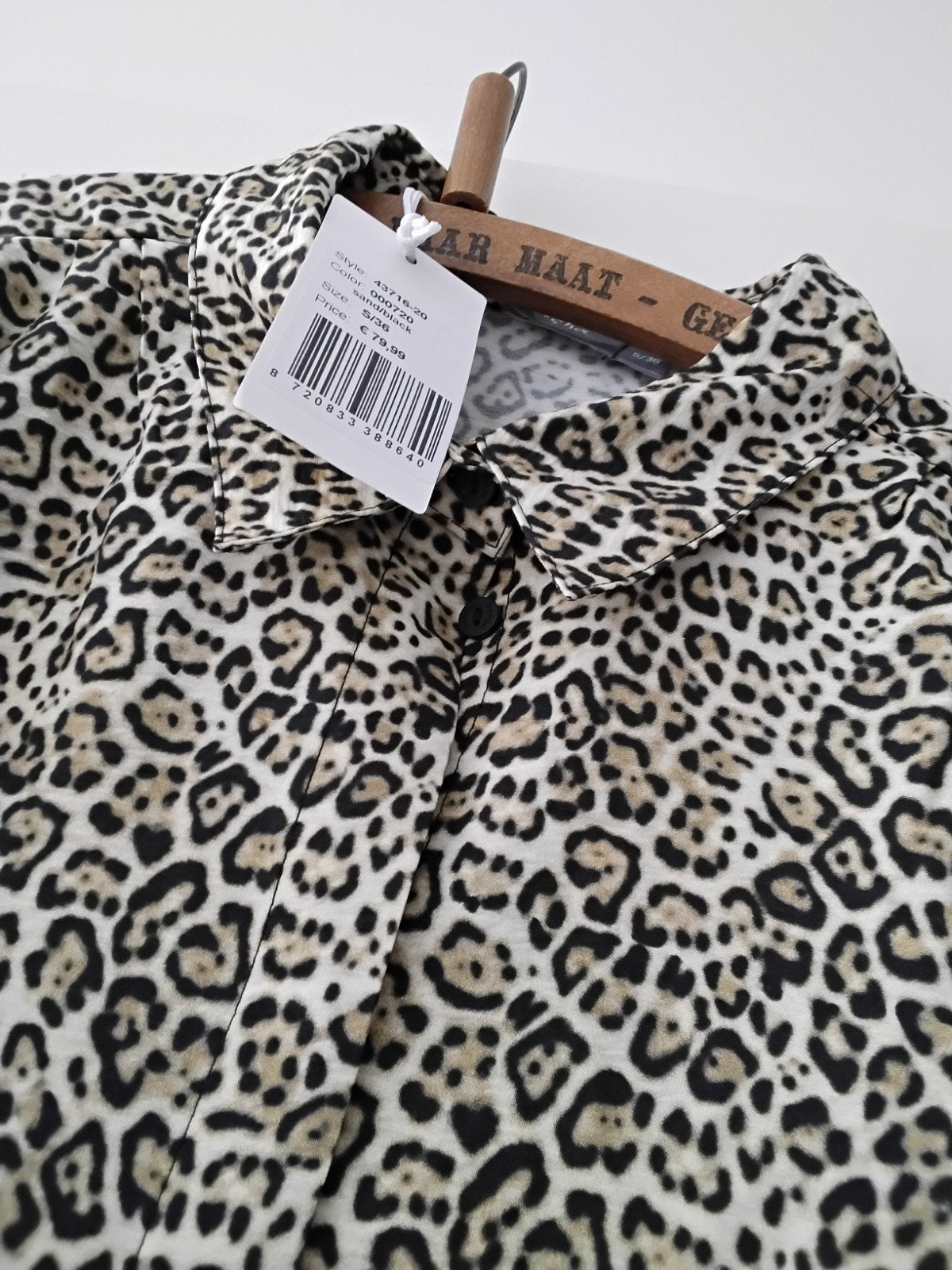 blouse nieuw S 36 Geisha luipaard zwart zand, Ophalen of Verzenden, Nieuw, Maat 36 (S), Zwart