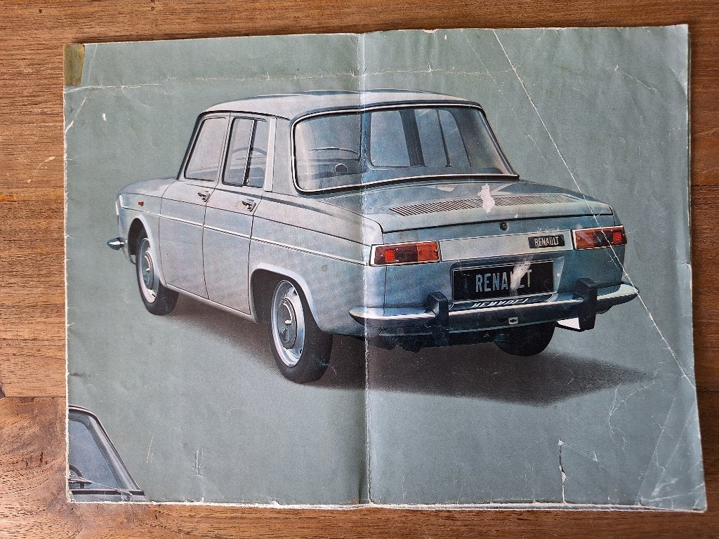 Renault 10 brochure folder uit 1965, Boeken, Auto's | Folders en Tijdschriften, Ophalen of Verzenden, Gelezen, Renault