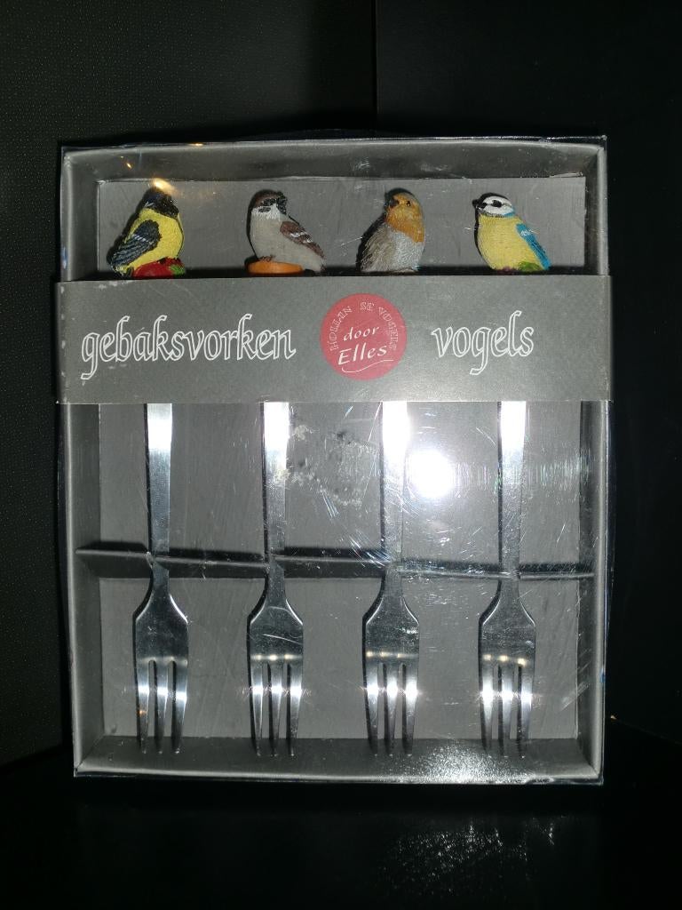 vogel gebaks vorken, Ophalen of Verzenden