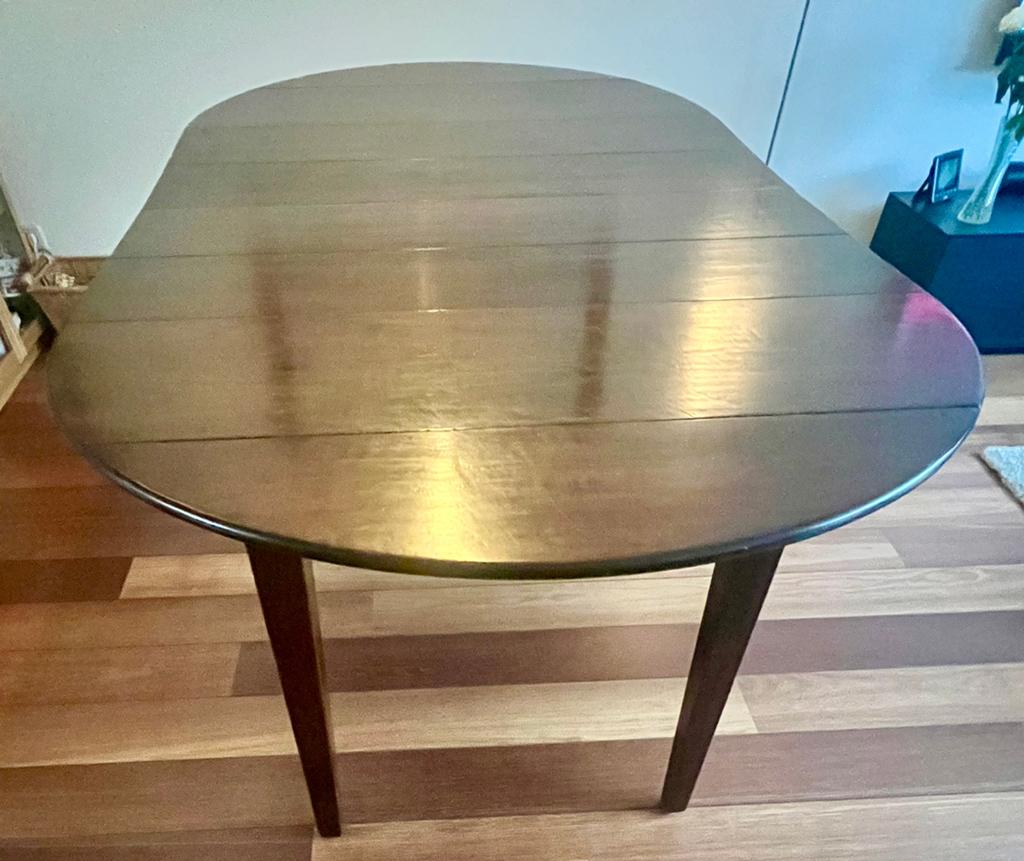 Uitschuifbare eettafel - Rond of Ovaal - Hout, Huis en Inrichting, Tafels | Eettafels, Gebruikt, 100 tot 150 cm, 200 cm of meer