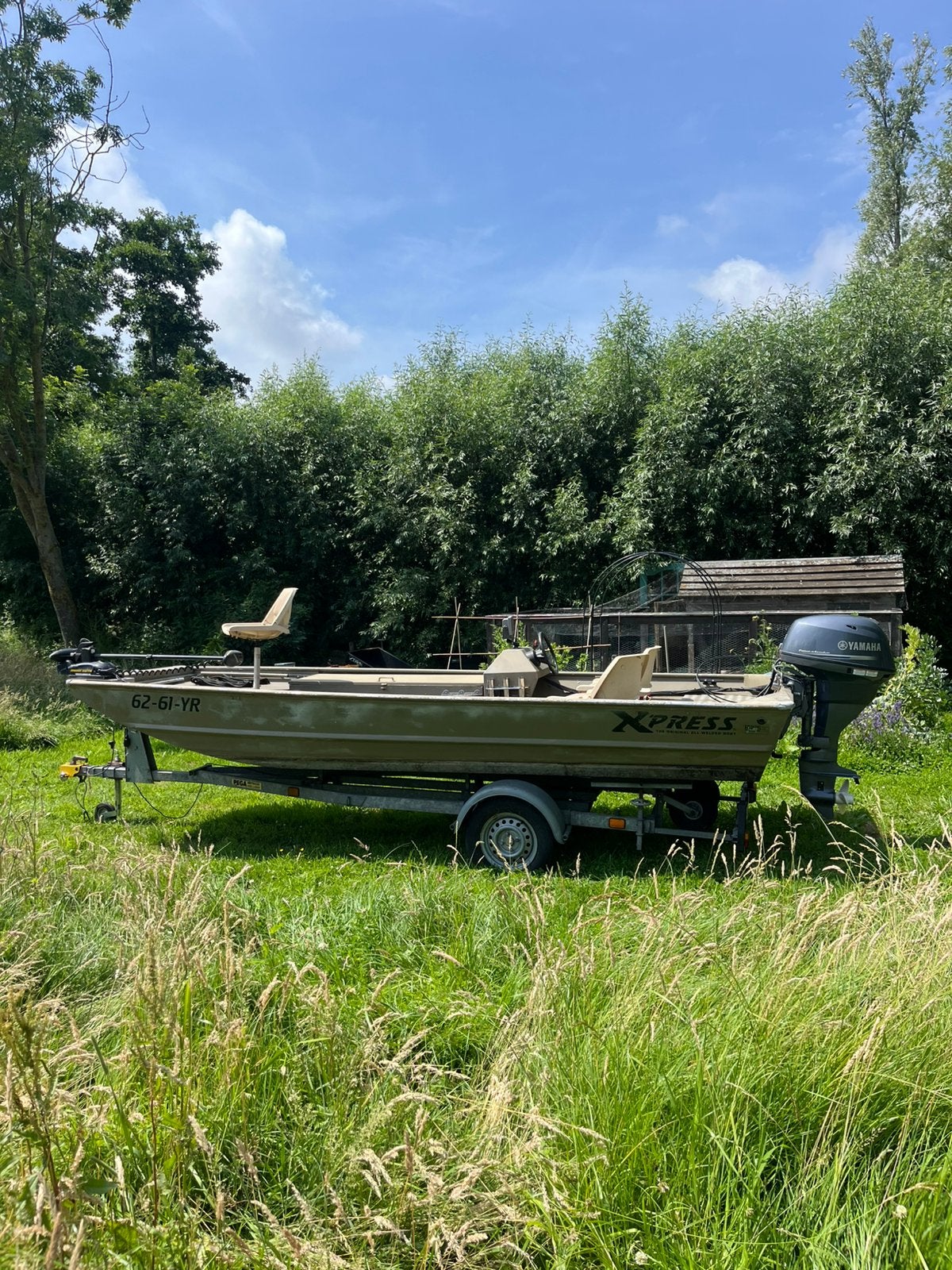 Xpress 1650hid eggercraft aluminium platbodem, Watersport en Boten, Ophalen, Zo goed als nieuw, Aluminium, Trailer