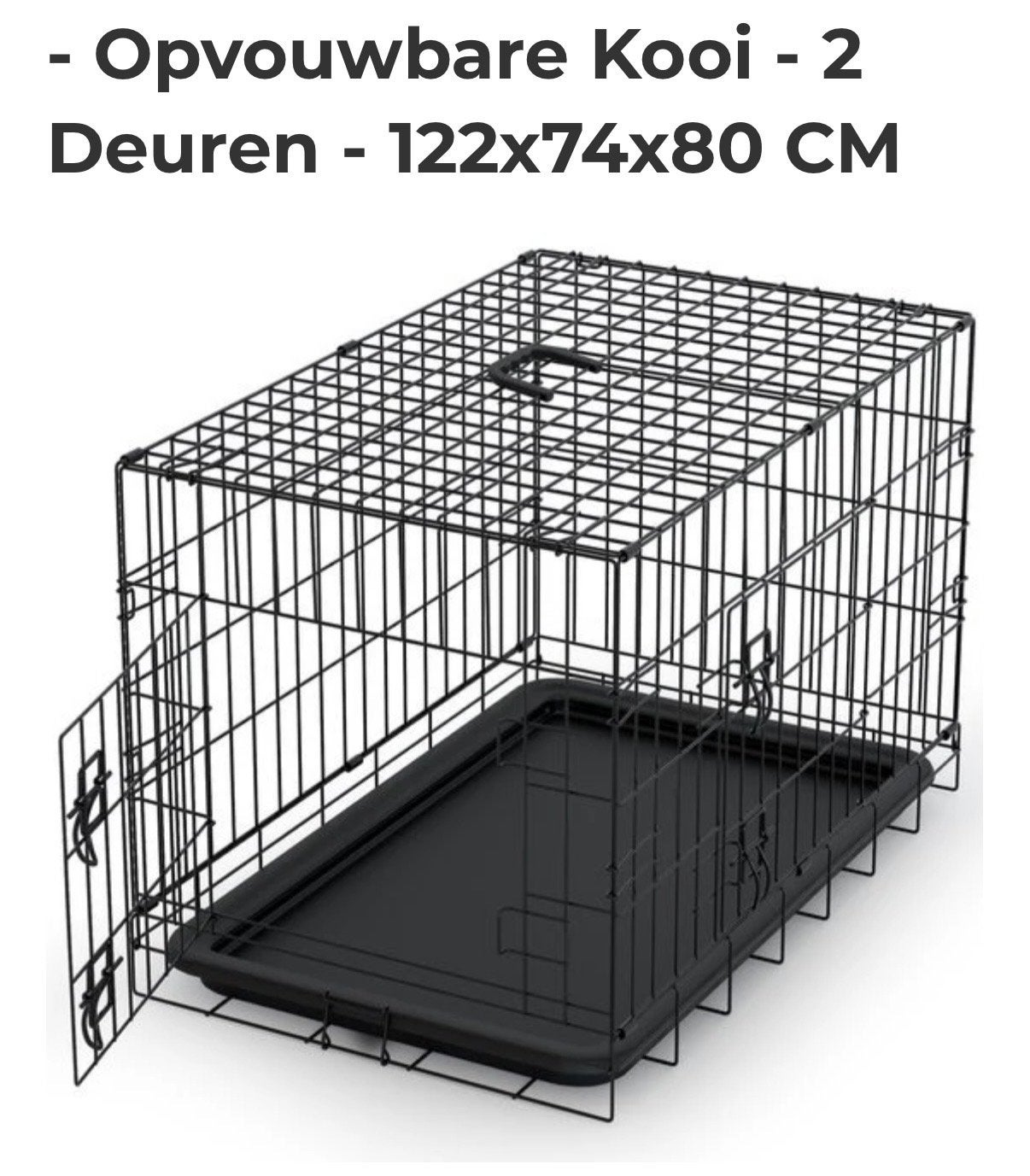 Nieuwe hondenbench XXL 122x74x80, Dieren en Toebehoren, Ophalen of Verzenden, Nieuw
