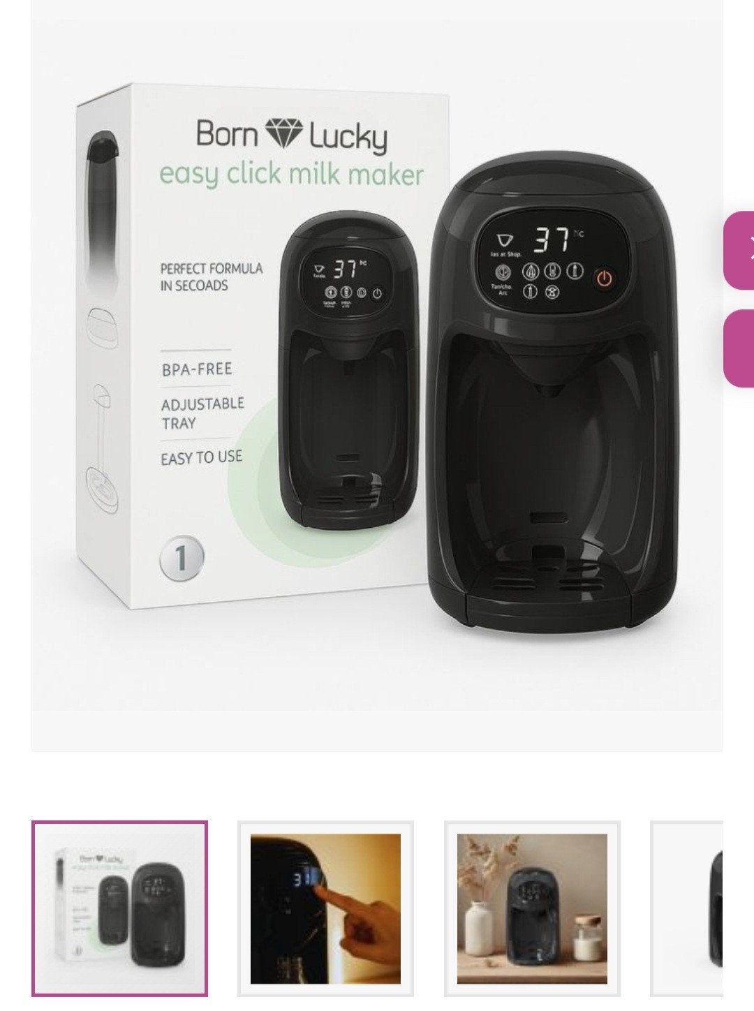 Born Lucky Easy Click Melkmaker, Overige merken, Ophalen of Verzenden, Zo goed als nieuw, Babyvoedingmaker
