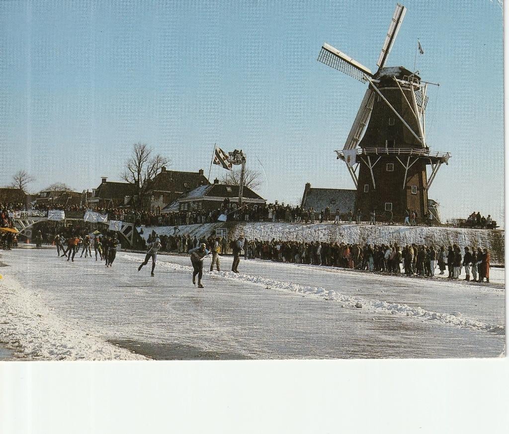 Ansichtkaart 14e Elfstedentocht 26 feb 1986 Dokkum, Ophalen of Verzenden, 1980 tot heden, Ongelopen, Sport en Spel