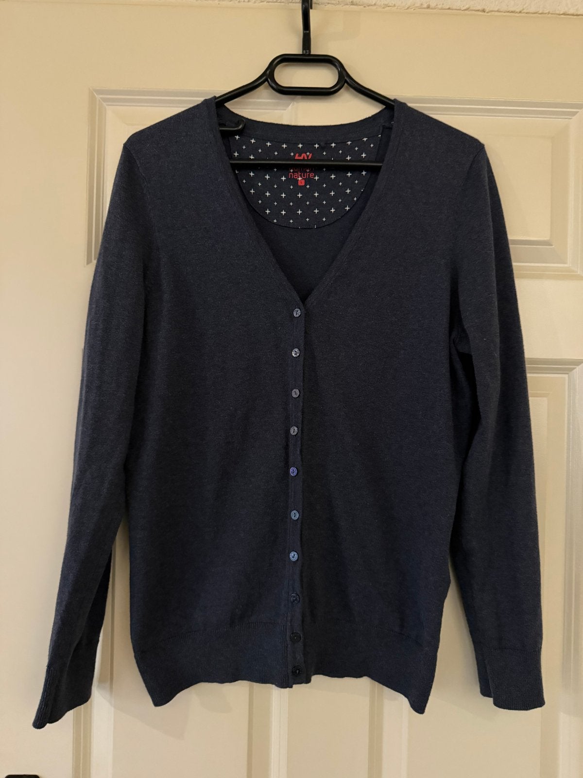 Donkerblauw vestje van LAURETTE, maat L, Ophalen of Verzenden, Zo goed als nieuw, Maat 38/40 (M), Blauw