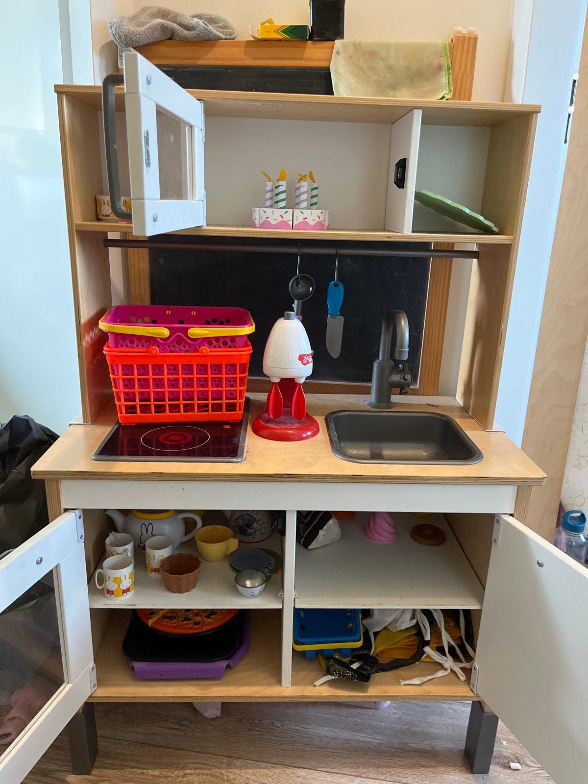 Houten speelkeuken met accessoires, Ophalen, Gebruikt, Knutselen
