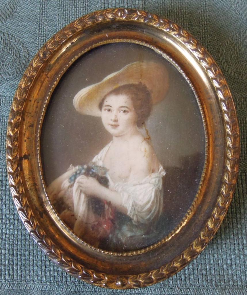 Nr H219: Ovaal koperen portretlijstje, Antiek en Kunst, Curiosa en Brocante, Ophalen of Verzenden