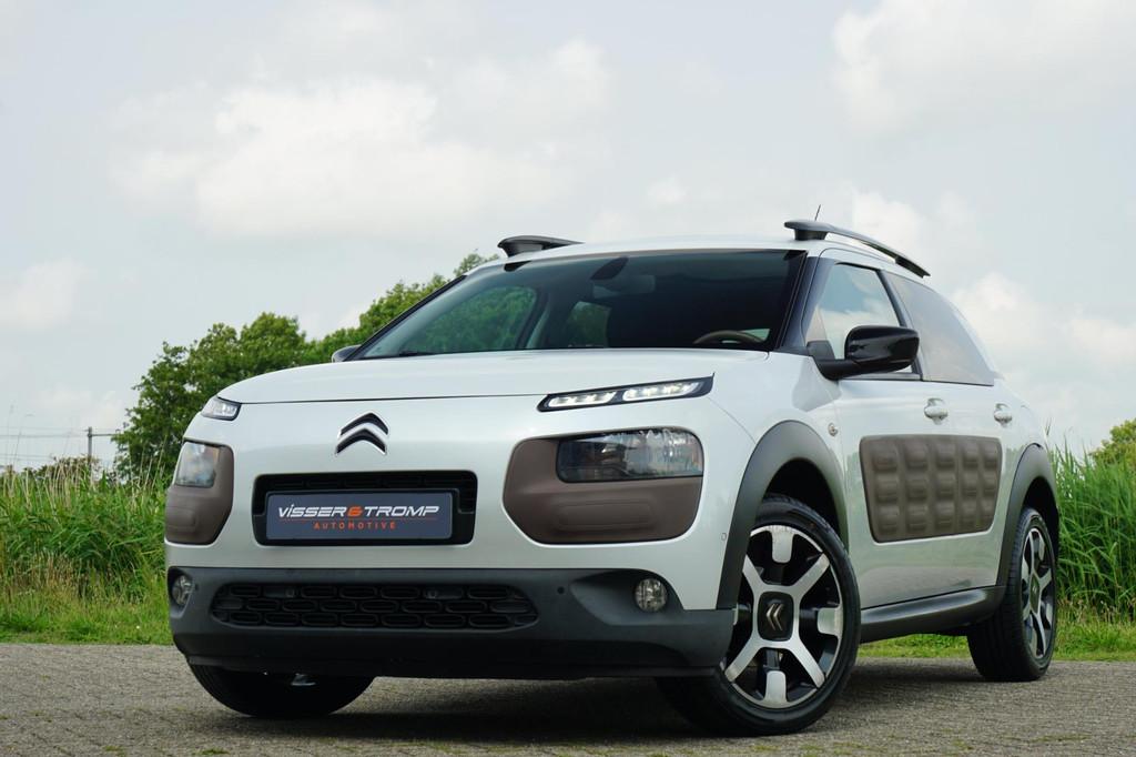 Citroen C4 Cactus 1.2 e-THP 110pk Shine - Blanc Nacré - Hab, Auto's, Voorwielaandrijving, Gebruikt, 995 kg, Leder