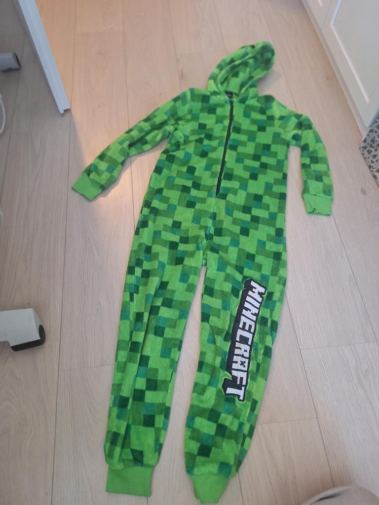 Minecraft Creeper Onesie - Maat 9-10 jaar, Ophalen of Verzenden, Gebruikt, Minecraft, Jongen of Meisje