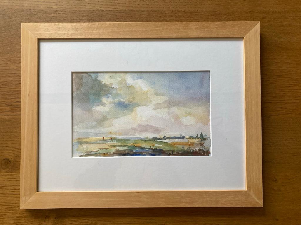 Aquarel Landschap - Ab Boud, Antiek en Kunst, Ophalen