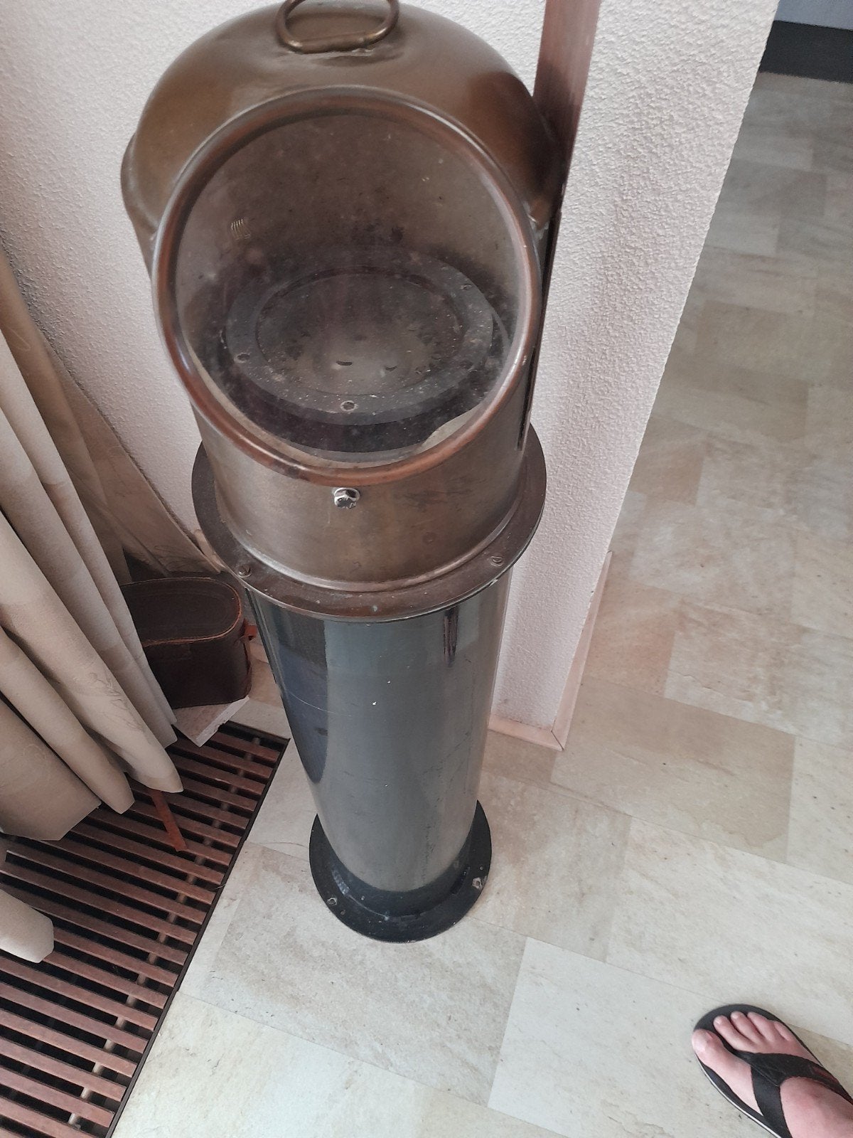 Scheepskompas bovenkant koper de rest alu en roestvrij  Teab, Ophalen, Gebruikt, Overige typen