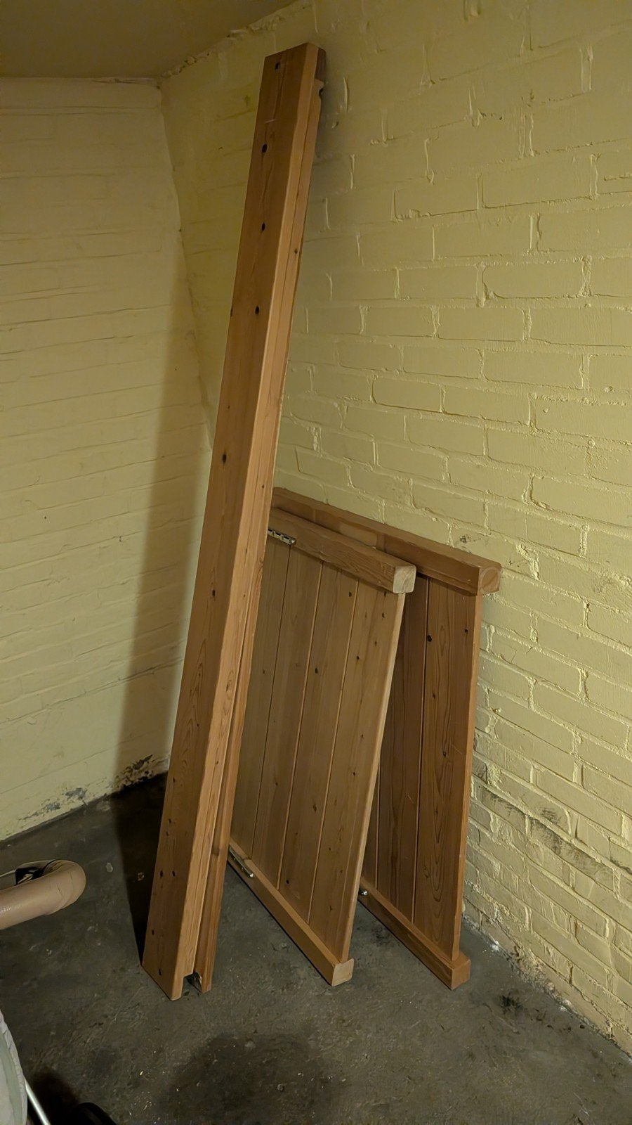 Houten eenpersoonsbed - Robuust en comfortabel, Gebruikt, 90 cm, Eenpersoons, Bruin