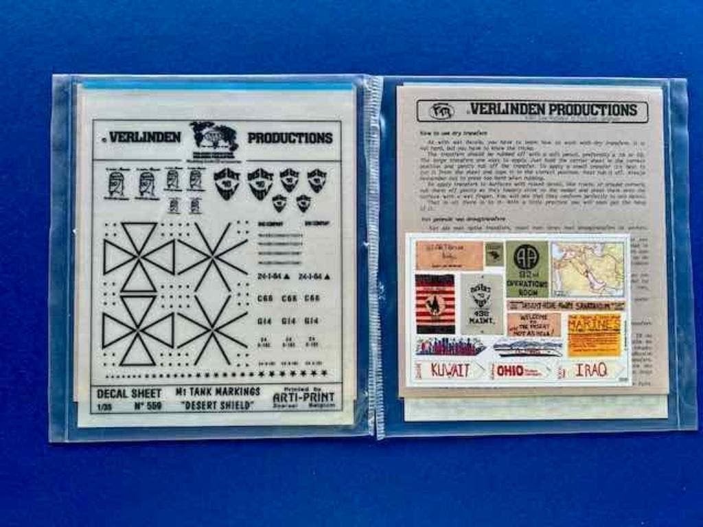 verlinden	559	Desert Storm Signs and Markings	1/35	VINTAGE, Verzenden, Nieuw, 1:35 tot 1:50