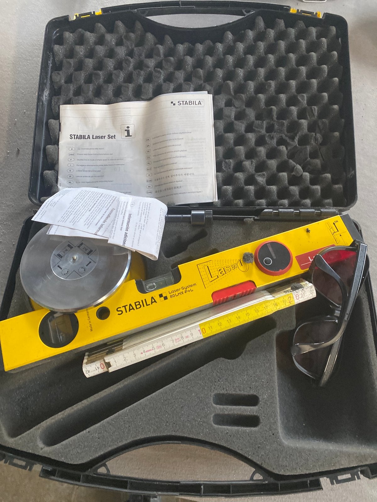 Stabila laser set 80LMX-P+L - Zo goed als nieuw, Doe-het-zelf en Verbouw, Meetapparatuur, Ophalen of Verzenden, Zo goed als nieuw
