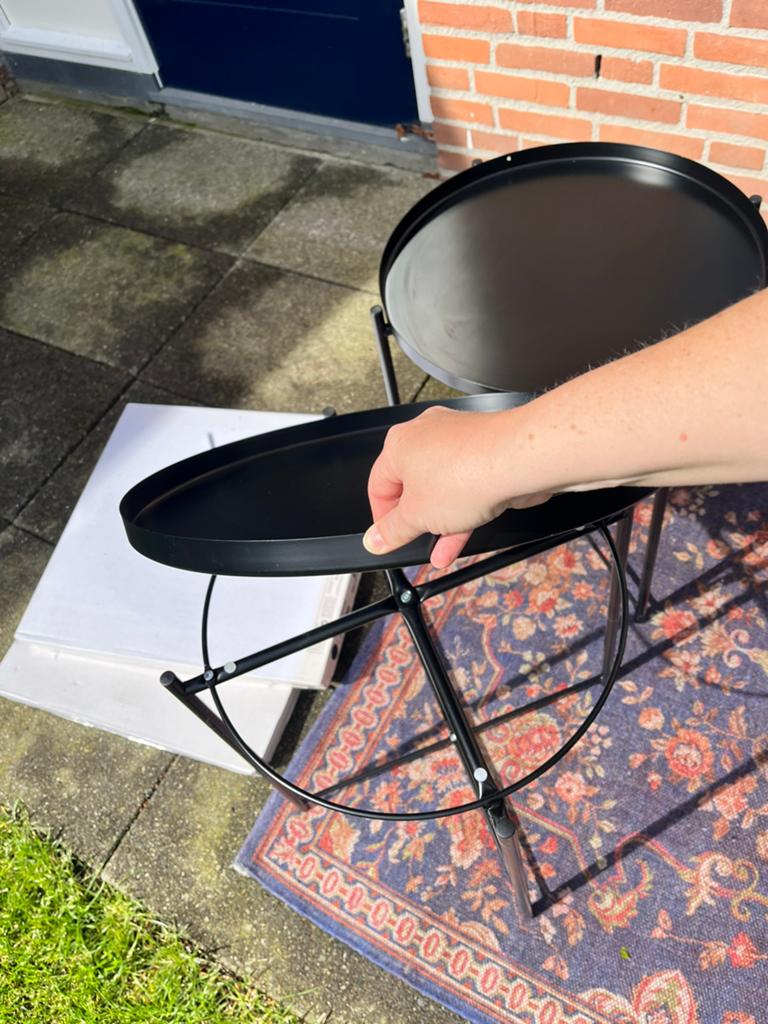 Ikea bijzettafel, Minder dan 55 cm, Rond, Zo goed als nieuw, Ophalen