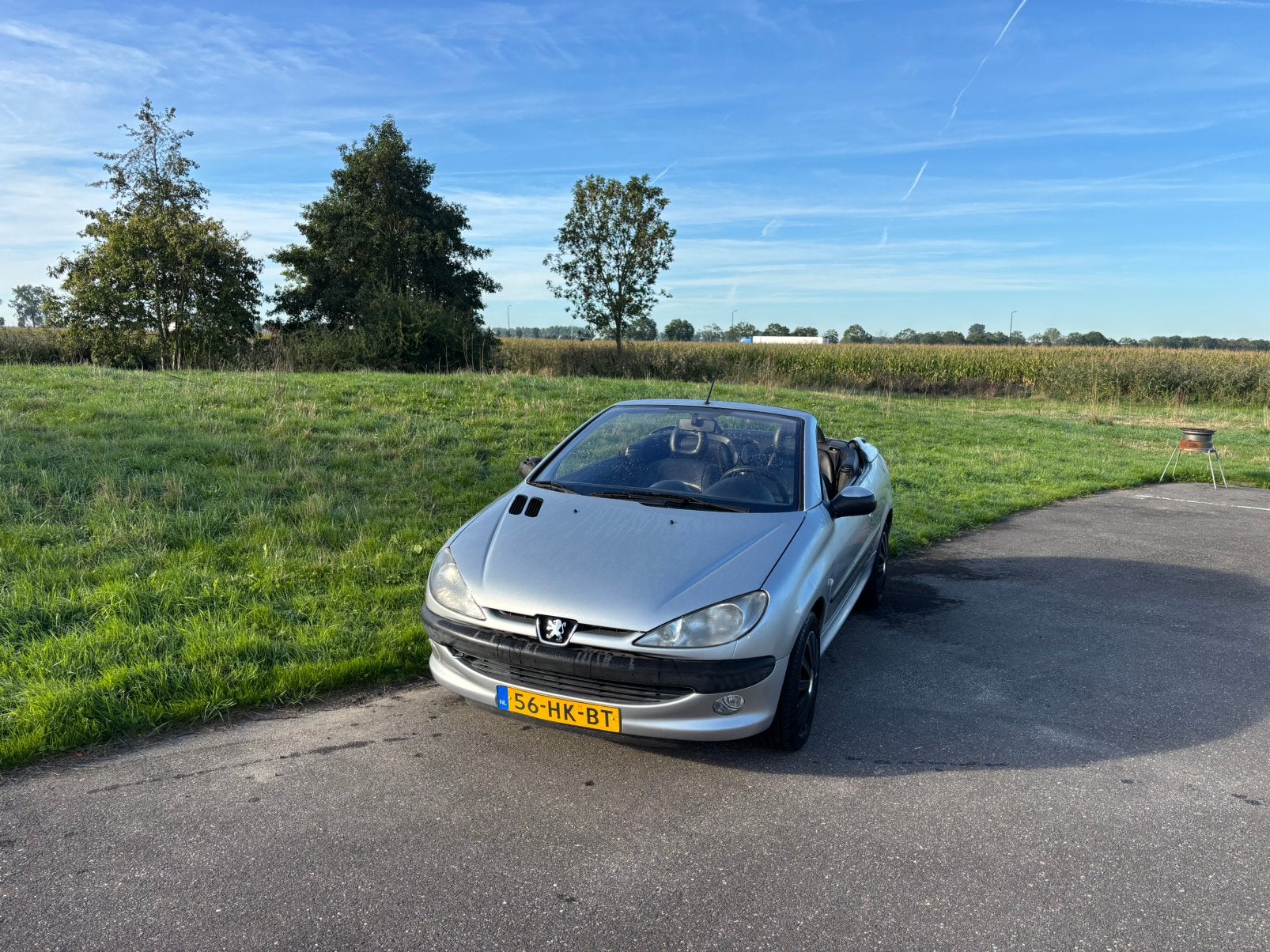 Peugeot 206 1.6 16V CC Roland Garros AUT 2002 Grijs, Auto's, 4 cilinders, Cabriolet, 4 stoelen, Origineel Nederlands