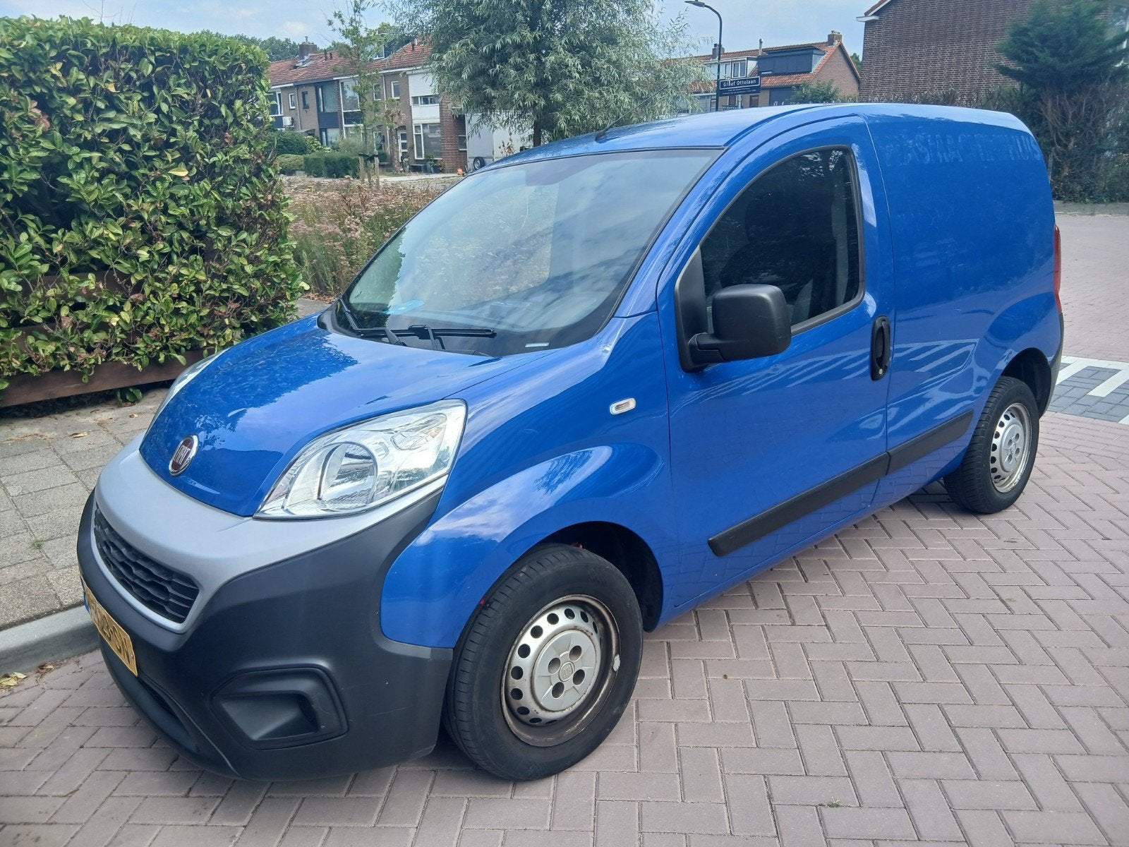 Fiat Fiorino Euro6 Benzine 10-2018 Airco ABS PDC 93000km NAP, Auto's, Stof, Euro 6, 4 cilinders, Blauw