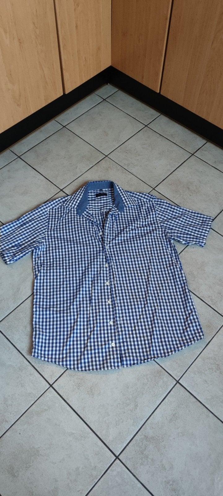 JOHN CABOT 100 %katoen overhemd maat XL, Ophalen of Verzenden, Zo goed als nieuw, Halswijdte 43/44 (XL)