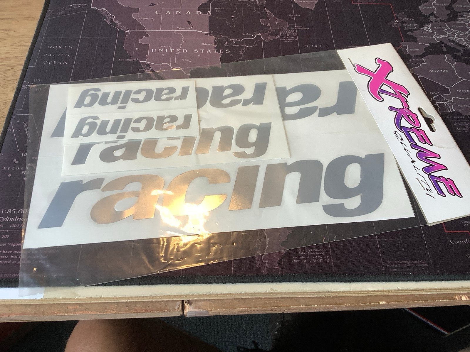 Stickers Racing 6-delig chroom - Xtreme Quality, Verzenden, Nieuw, Overige typen