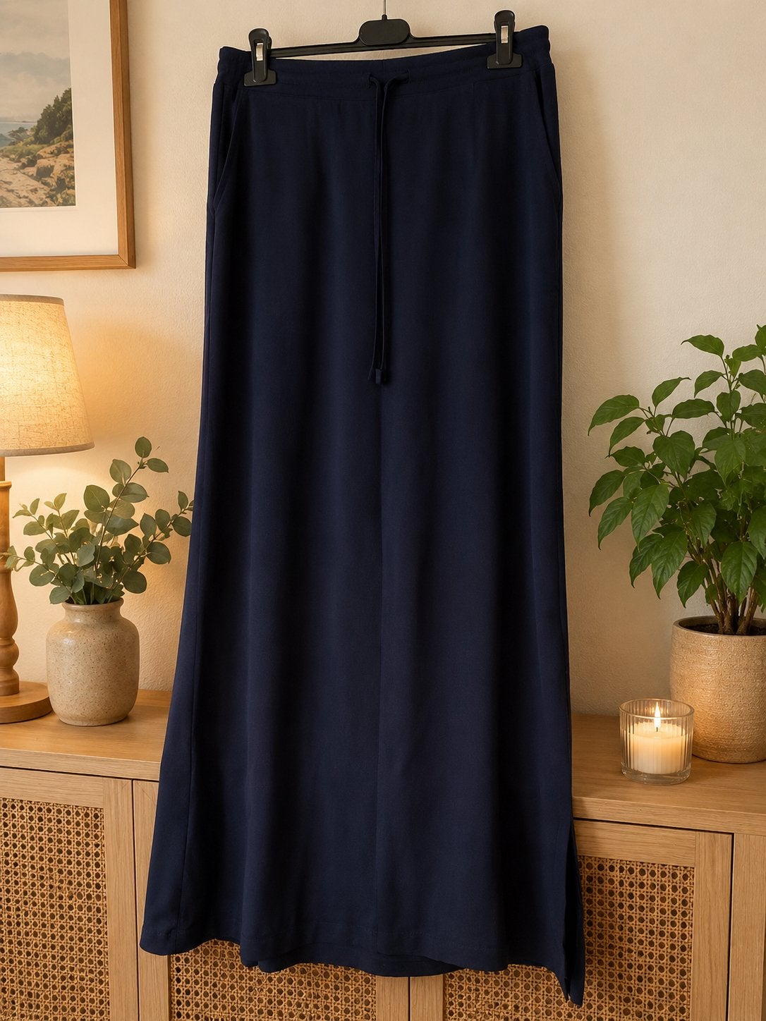Neo Noir Maxi Rok - Comfortabel en Stijlvol - Maat XL, Blauw, Maat 46/48 (XL) of groter, Ophalen of Verzenden, Zo goed als nieuw