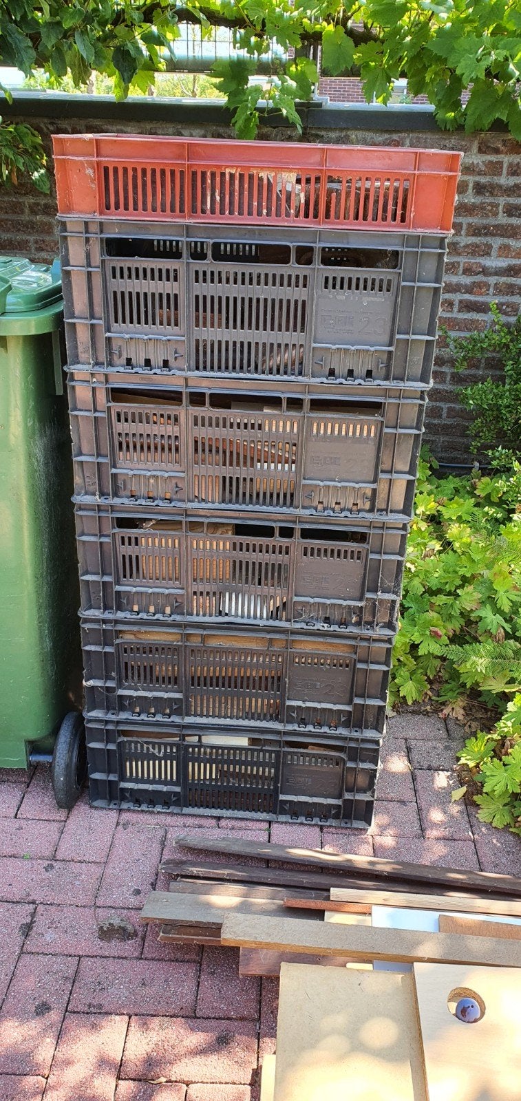 rest hout gratis (wel alles), Doe-het-zelf en Verbouw, Kratten en Dozen, Ophalen, 100 cm of meer, 60 cm of meer, 50 cm of meer