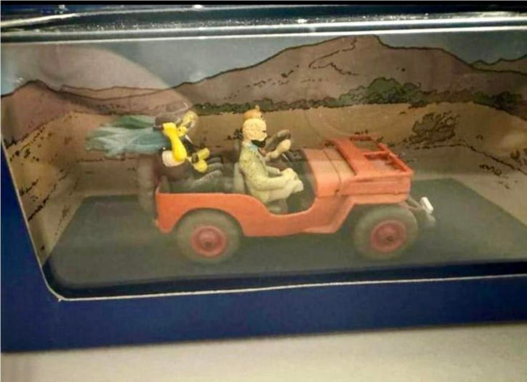 Kuifje auto 1:43. De Willy’s jeep uit zwarte goud, Ophalen of Verzenden, Kuifje, Zo goed als nieuw, Beeldje of Figuurtje