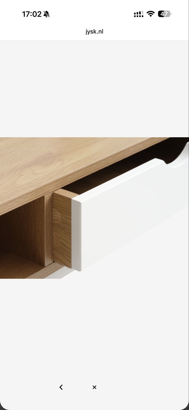 Modern bureau met lade en opbergvak - JYSK, Huis en Inrichting, Bureaus, Ophalen, Gebruikt, Jysk, Computerbureau