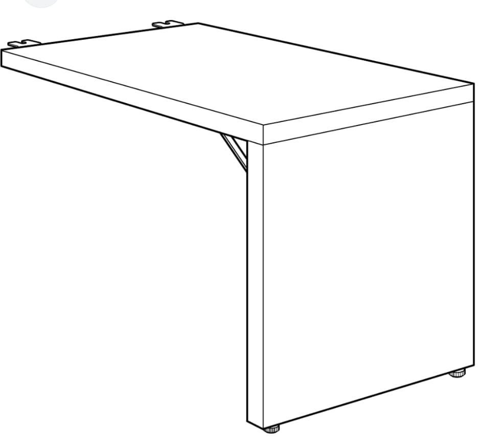 Wit bureau/tafelblad - IKEA expedit/kallax, Huis en Inrichting, Bureaus, Ophalen, Demontabel, Spaanplaat of MDF, Zo goed als nieuw