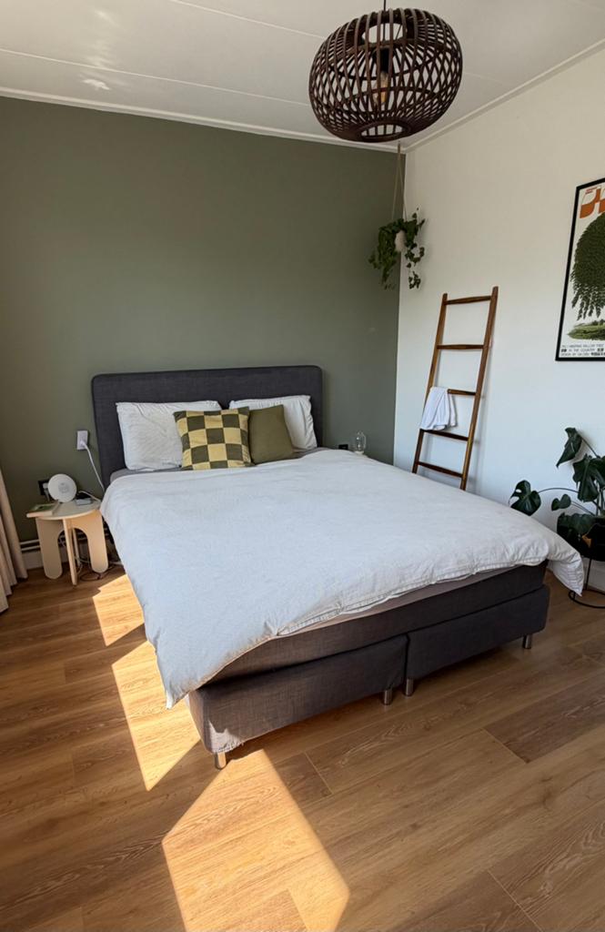 IKEA Dunvik boxspring 160x200, Ophalen, Tweepersoons, Zo goed als nieuw, 200 cm