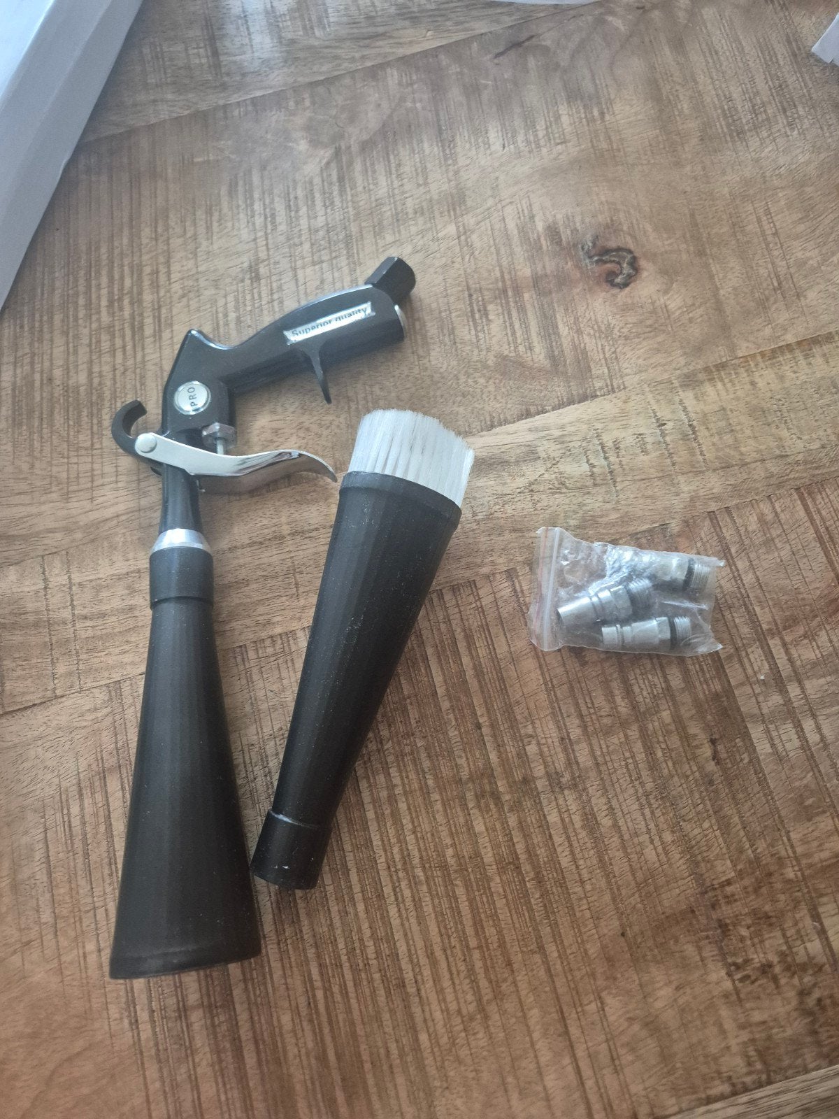 Professioneel Persluchtreinigingspistool met Borstel, Ophalen of Verzenden, Zo goed als nieuw